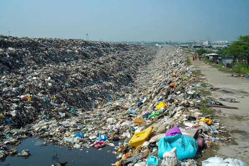 Urban waste accumulation